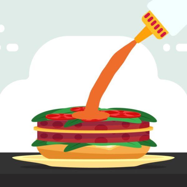 Flat style Burger Illustration