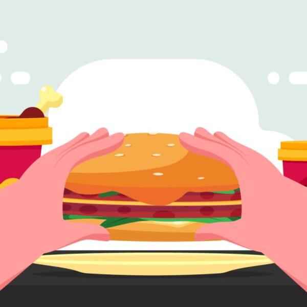 Flat style Burger Illustration