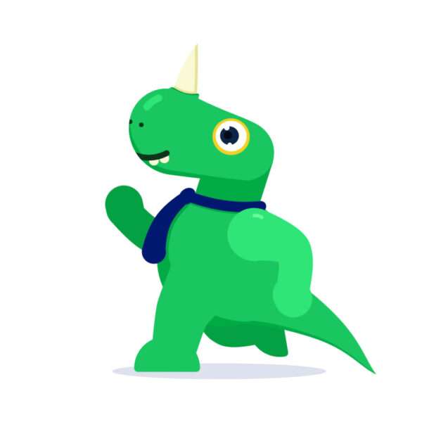 Flat Style Dino Illustration