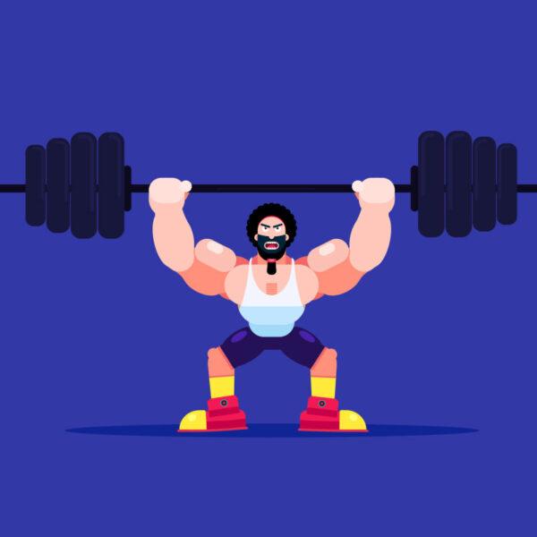 2D Weightlifting Character Animation