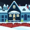 2D After Effects Holiday Template Winter Scene