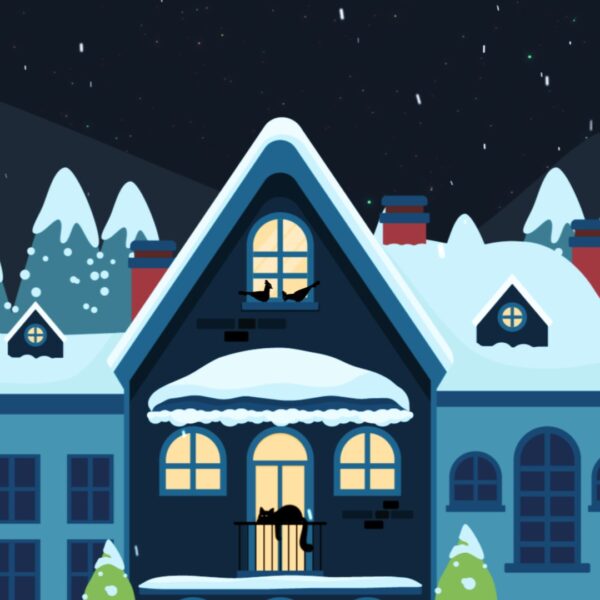 2D After Effects Holiday Template Winter Scene